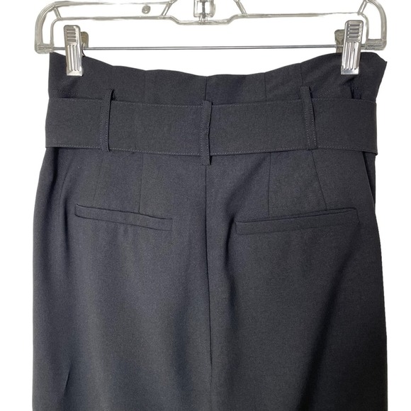 Madewell Black Pleated Paperbag Cropped Pants in Size 0 - Picture 8 of 12